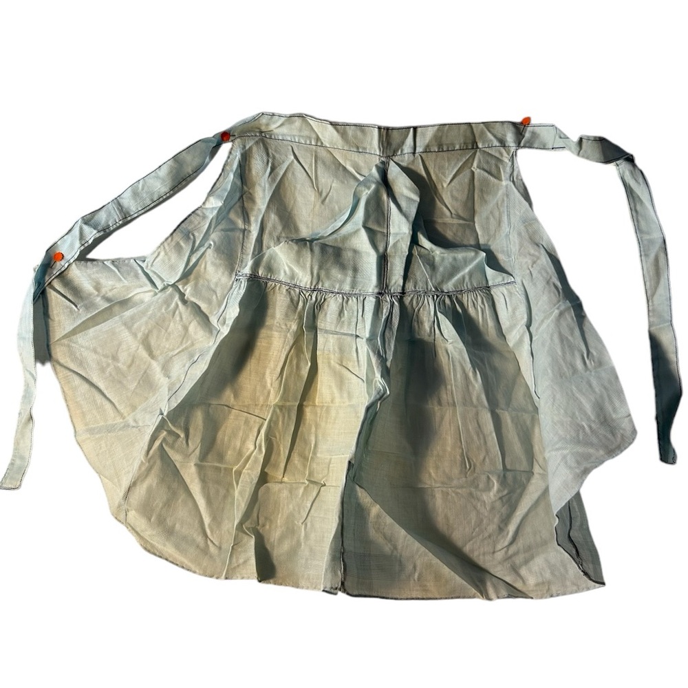 Vintage Handmade Light Blue Hanky Apron
